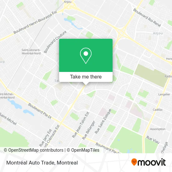 Montréal Auto Trade map