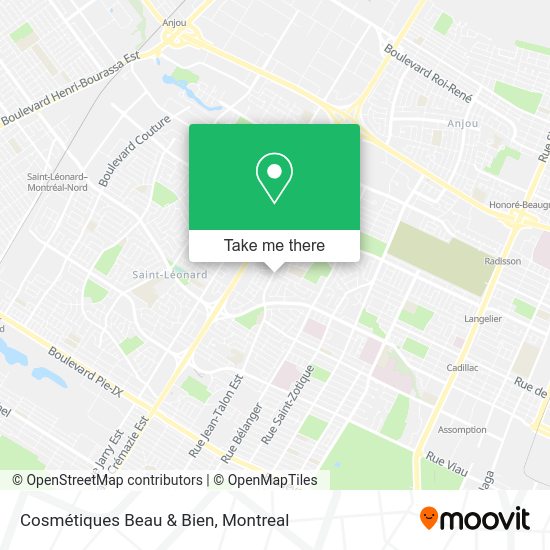 Cosmétiques Beau & Bien map