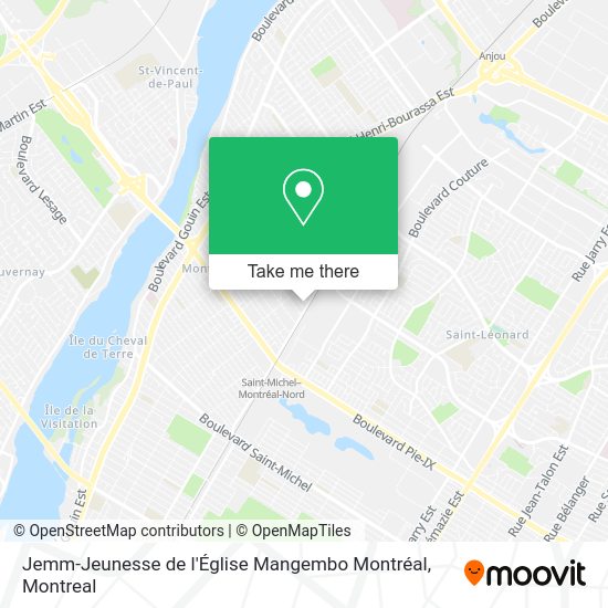 Jemm-Jeunesse de l'Église Mangembo Montréal map