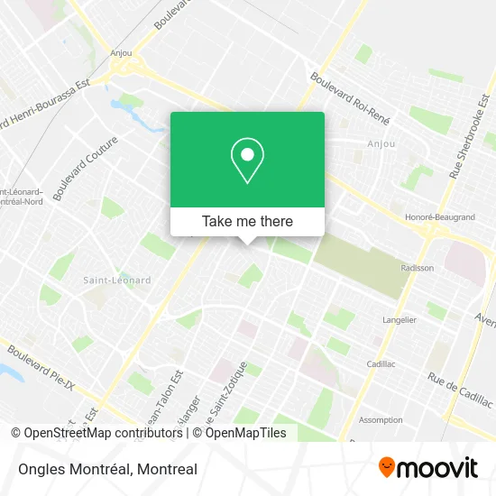 Ongles Montréal map