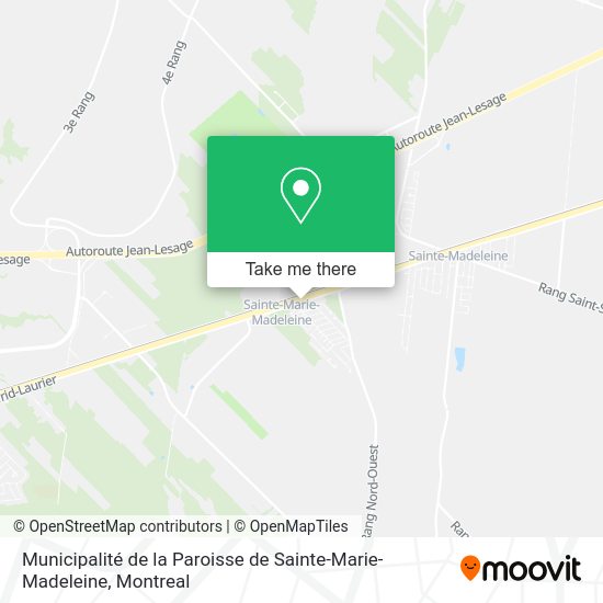 Municipalité de la Paroisse de Sainte-Marie-Madeleine map