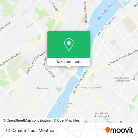 TD Canada Trust map