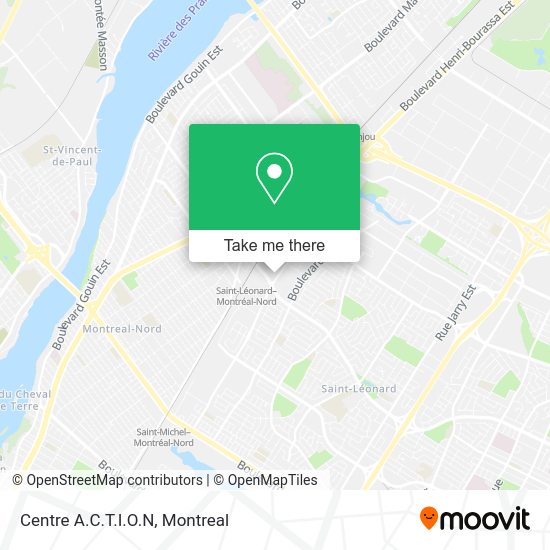 Centre A.C.T.I.O.N map