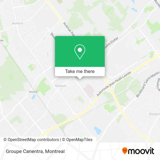 Groupe Canentra map