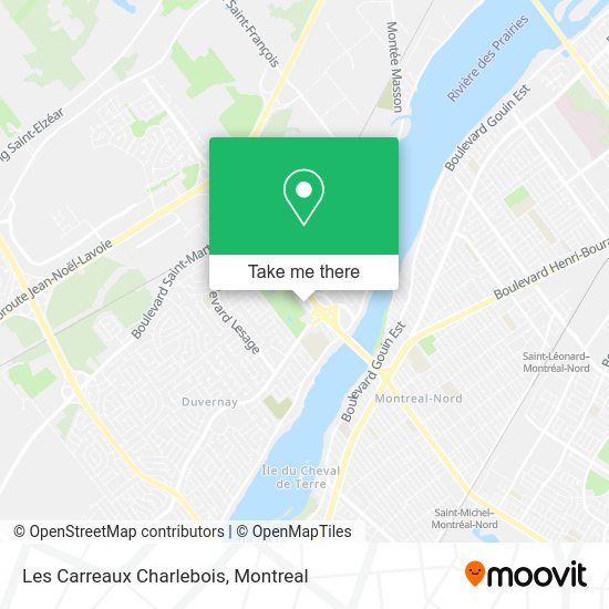 Les Carreaux Charlebois map
