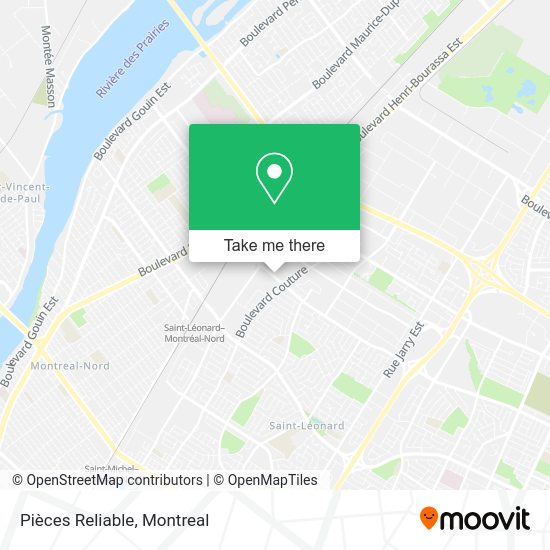 Pièces Reliable map