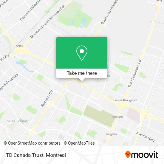 TD Canada Trust map