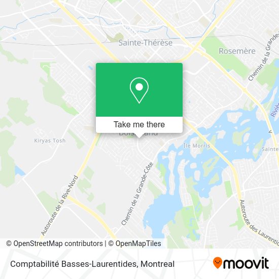 Comptabilité Basses-Laurentides map
