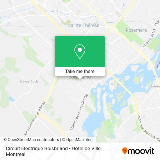 Circuit Électrique Boisbriand - Hôtel de Ville map