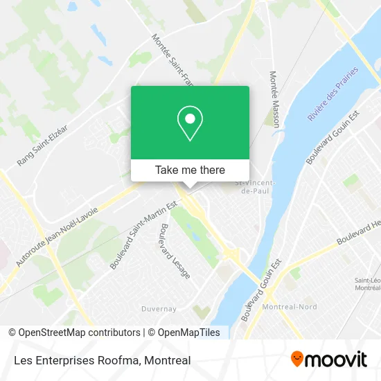 Les Enterprises Roofma map