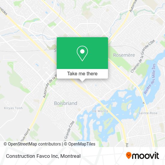 Construction Favco Inc map