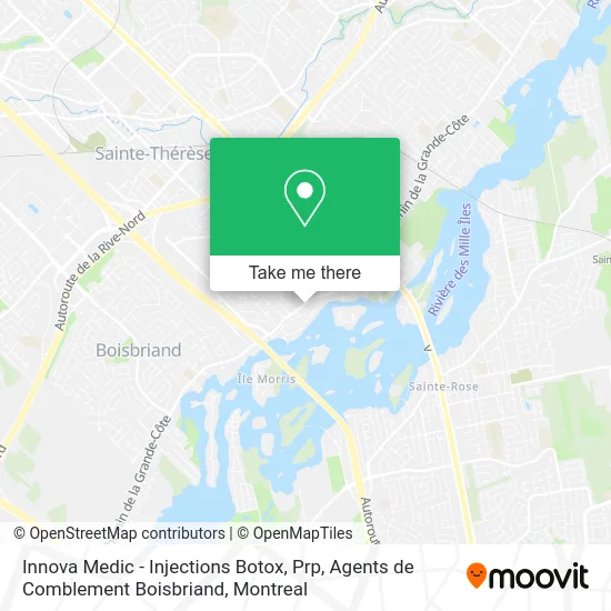 Innova Medic - Injections Botox, Prp, Agents de Comblement Boisbriand map