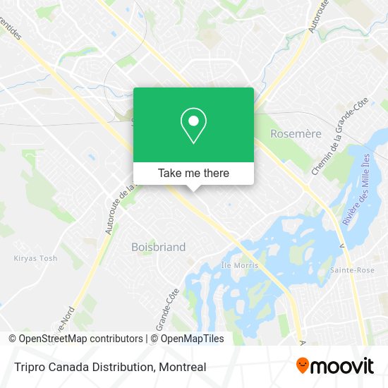Tripro Canada Distribution map