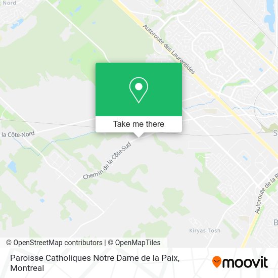 Paroisse Catholiques Notre Dame de la Paix map