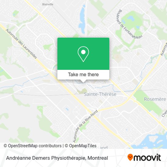 Andréanne Demers Physiothérapie map