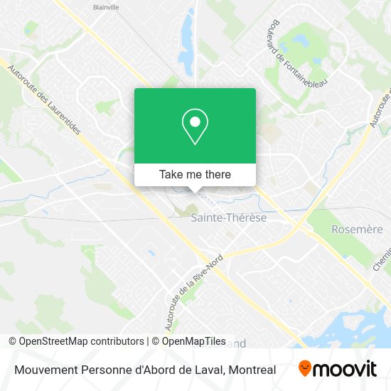 Mouvement Personne d'Abord de Laval map