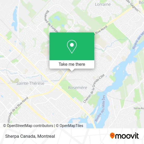 Sherpa Canada map