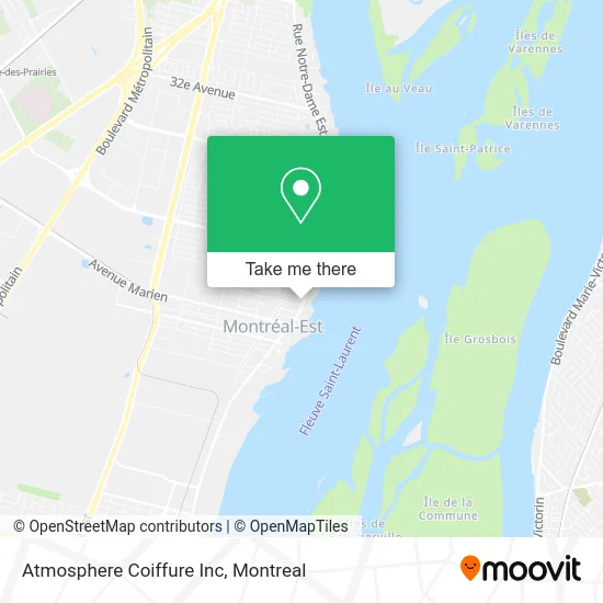 Atmosphere Coiffure Inc map