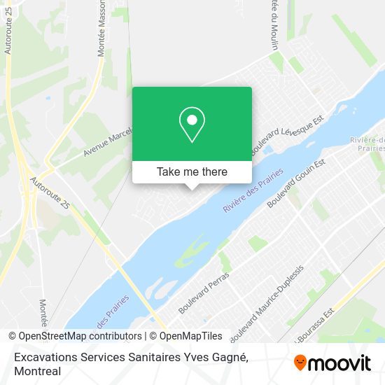 Excavations Services Sanitaires Yves Gagné map