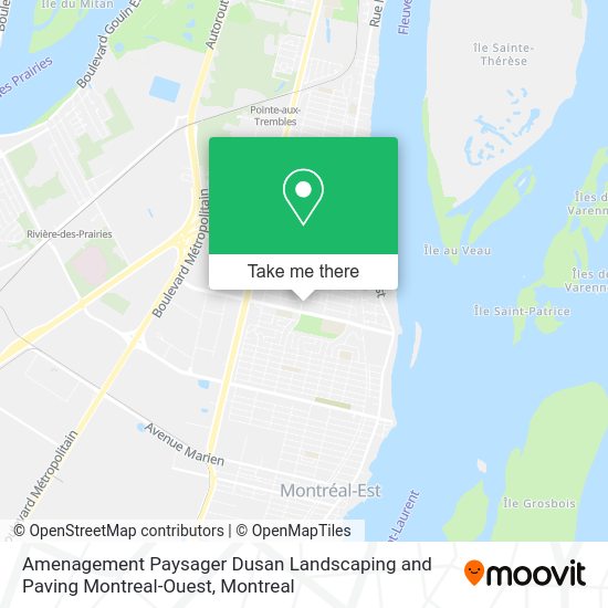 Amenagement Paysager Dusan Landscaping and Paving Montreal-Ouest map