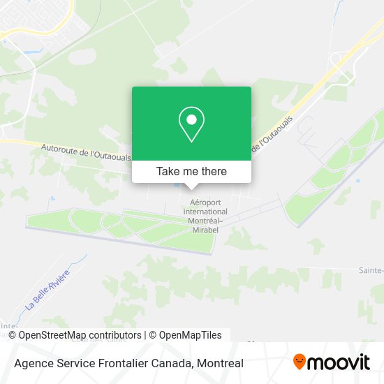 Agence Service Frontalier Canada map