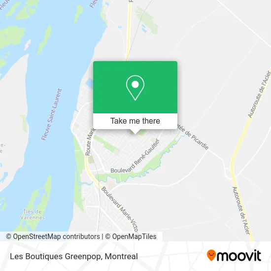 Les Boutiques Greenpop map