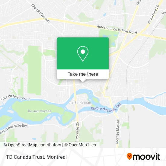 TD Canada Trust map