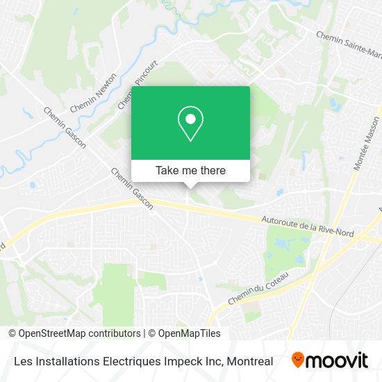 Les Installations Electriques Impeck Inc map