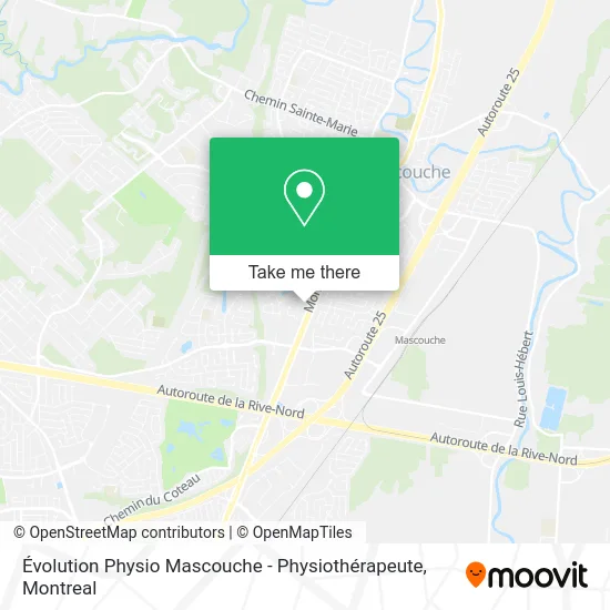 Évolution Physio Mascouche - Physiothérapeute map