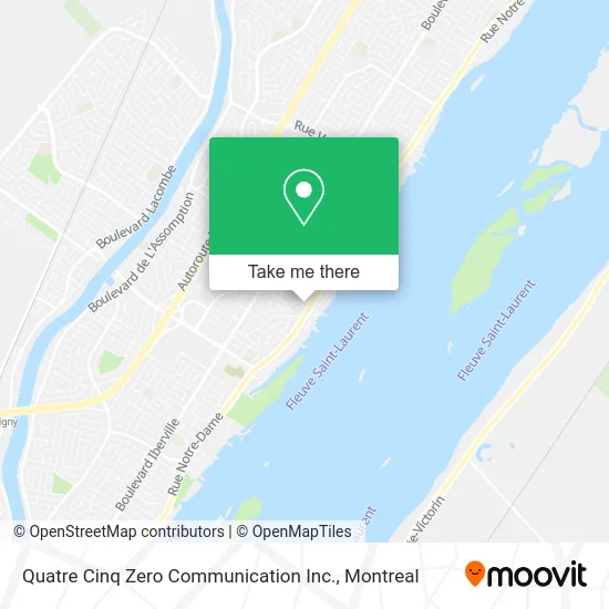 Quatre Cinq Zero Communication Inc. map