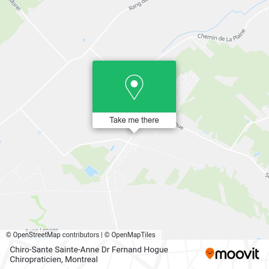 Chiro-Sante Sainte-Anne Dr Fernand Hogue Chiropraticien map