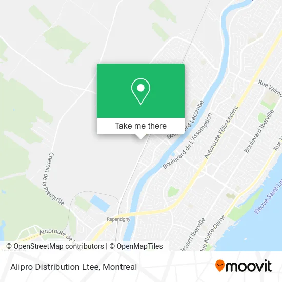 Alipro Distribution Ltee map