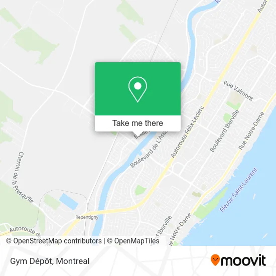 Gym Dépôt map
