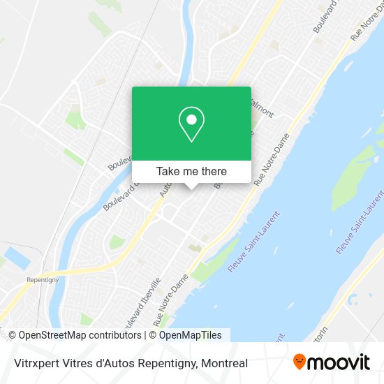 Vitrxpert Vitres d'Autos Repentigny map