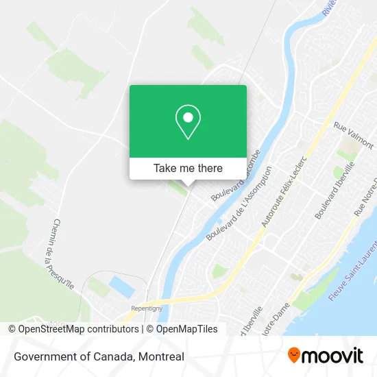 Government of Canada map
