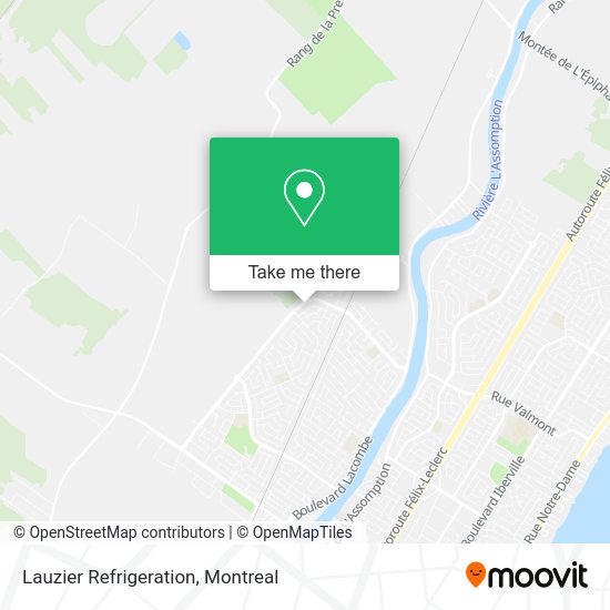 Lauzier Refrigeration map
