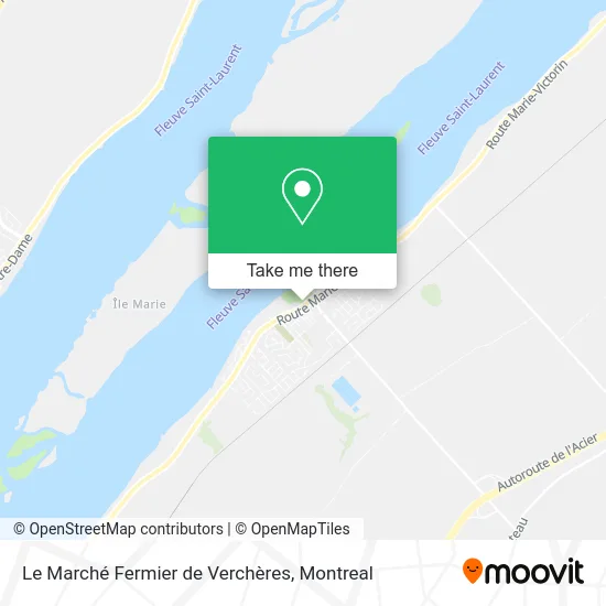 Le Marché Fermier de Verchères map