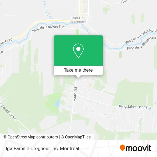 Iga Famille Crégheur Inc map