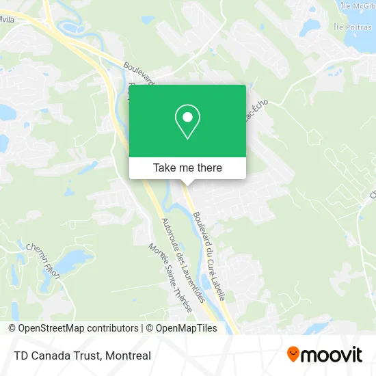 TD Canada Trust map