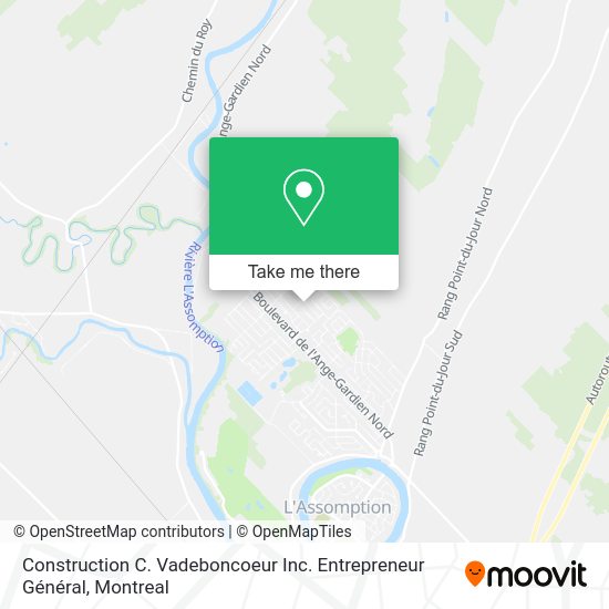 Construction C. Vadeboncoeur Inc. Entrepreneur Général map