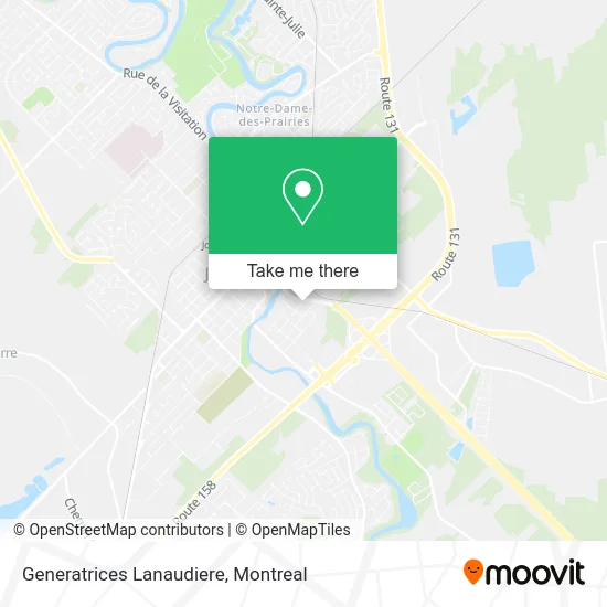 Generatrices Lanaudiere map