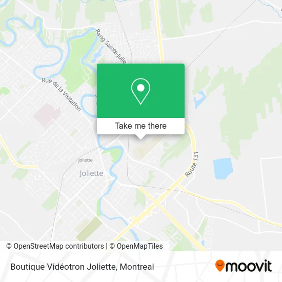 Boutique Vidéotron Joliette map