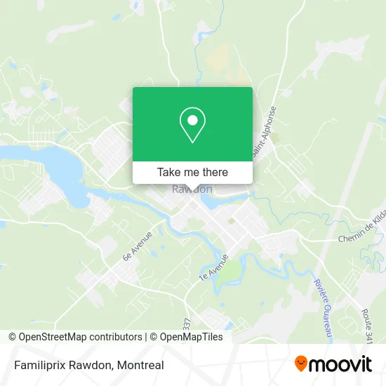 Familiprix Rawdon map