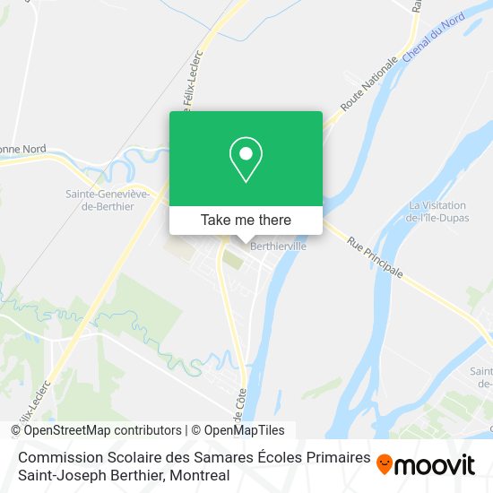 Commission Scolaire des Samares Écoles Primaires Saint-Joseph Berthier map