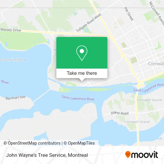 John Wayne's Tree Service map