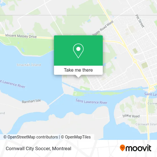 Cornwall City Soccer map