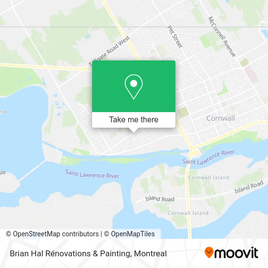 Brian Hal Rénovations & Painting map