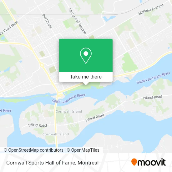 Cornwall Sports Hall of Fame map