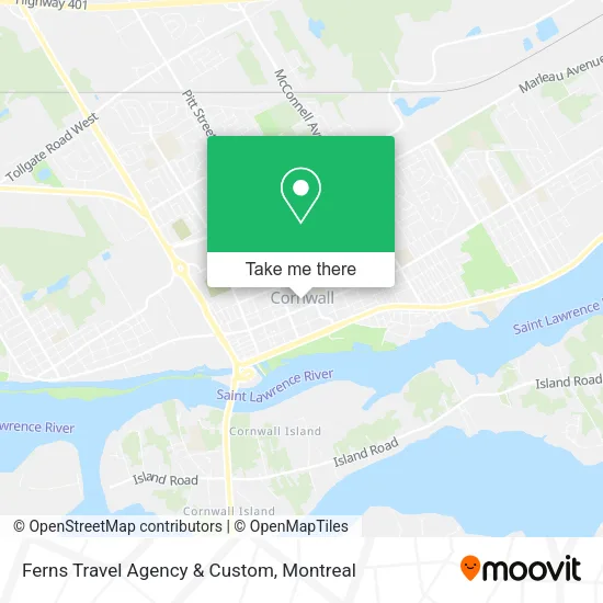 Ferns Travel Agency & Custom map