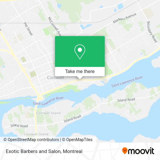 Exotic Barbers and Salon map